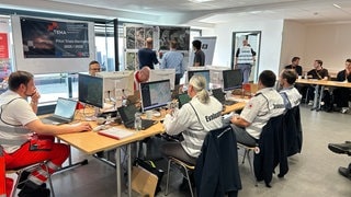 Im Ahrtal erproben rund 60 Telnehmende aus Europa den Katastrophenschutz.
