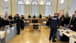 Sieben Angeklagte im Landgericht Hechingen wegen erpresserischen Menschenraubs