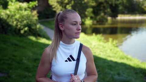 Sprinterin Sophia Junk träumt nach ihrem Sieg bei der Deutschen Meisterschaft jetzt von der WM-Medaille.