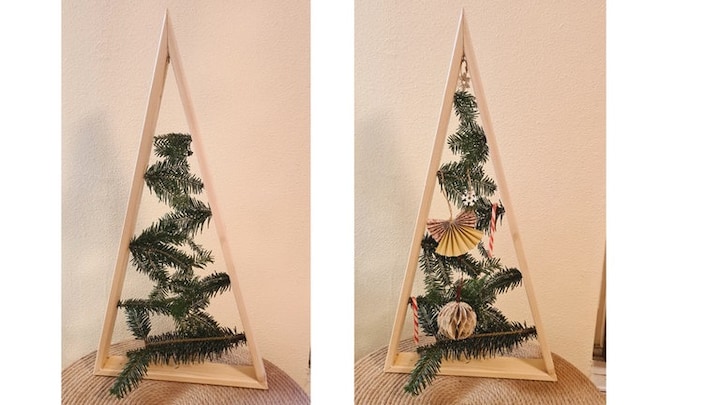 Bauanleitung für einen Holztannenbaum-Rahmen: Alternative zum Weihnachtsbaum