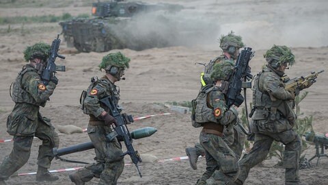 Soldaten der Bundeswehr bei einer Übung
