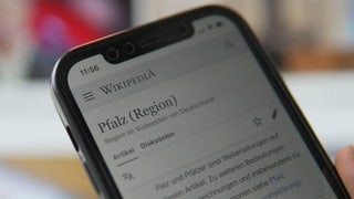 Wikipedia-Artikel auf einem iPhone