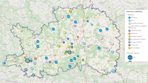 Die interaktive Karte „Kühle Orte im Ostalbkreis“ zeigt Orte zum Abkühlen bei heißen Tagen im Ostalbkreis.