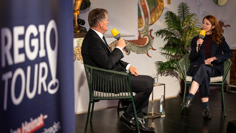SWR Regiotour: SWR1 Leute mit OB Richard Arnold im Prediger in Schwäbisch Gmünd.