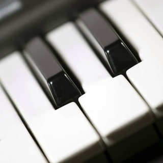 Eine Klaviertastatur