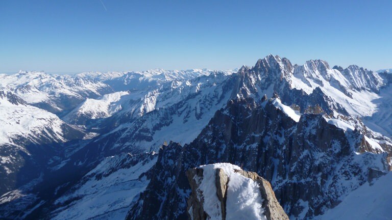 Blick von der Aiguille du Midi