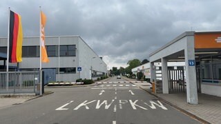 Das Bild zeigt den Eingang bei TE-Connectivity in Speyer