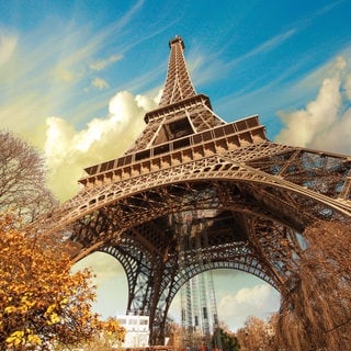 Blick auf den Eiffelturm in Paris