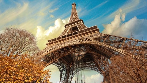 Blick auf den Eiffelturm in Paris