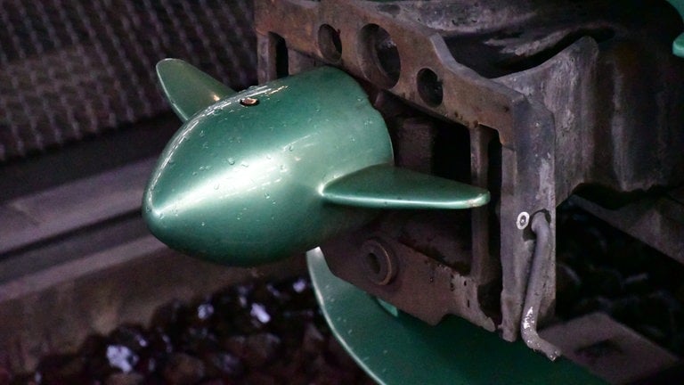 Der Schutz für die Kupplung des Yufuin no Mori - sie erinnert an einen Propeller.