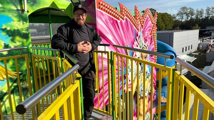 Die Vorbereitungen auf der Kerwe in Kaiserslautern laufen.