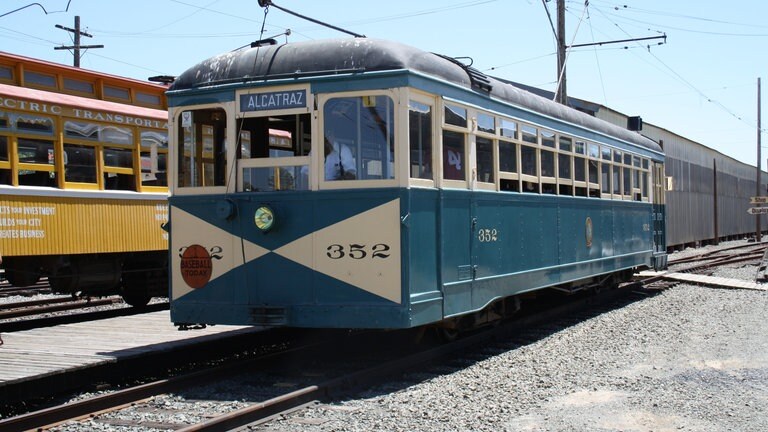 Straßenbahnwagen im Western Railway Museum