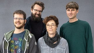 v.l.n.r: Jiří Adámek, Ladislav Źelezný, Ulrike Janssen und Marc Matter 
