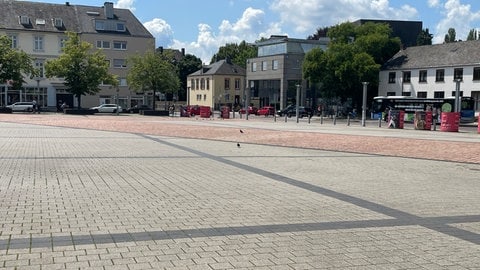 Der Viehmarkt in Trier ist stark versiegelt, Grün sieht man wenig. Die Trierer wollen, dass er an den Klimawandel angepasst wird.