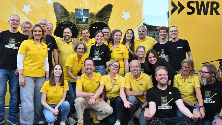 Das SWR1 Hitparaden-Team beim Finale in Frankenthal.