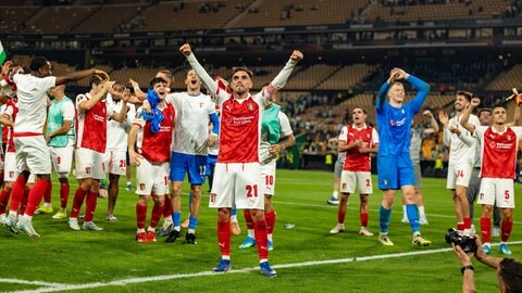 SC Braga feiert nach Abpfiff