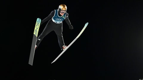 Skispringerin Agnes Reisch beendete den Olympia-Wettbewerb auf Rang neun.