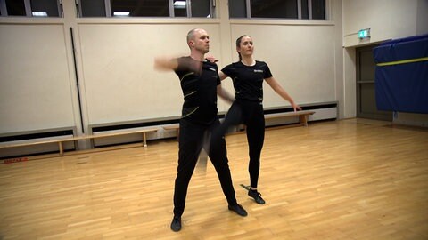 Nicole Tie aus Freiburg tanzt mit ihrem Partner Rock 'n' Roll
