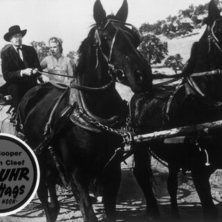 GRACE KELLY (Amy Fowler Kane) and GARY COOPER (Marshal Will Kane) on carriage drawn by two horses. Regie: Fred Zinnemann  HIGH NOON USA 1952 *** Local Caption ***