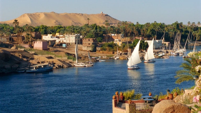 Elephantine-Insel und Nil, Assuan, Ägypten.