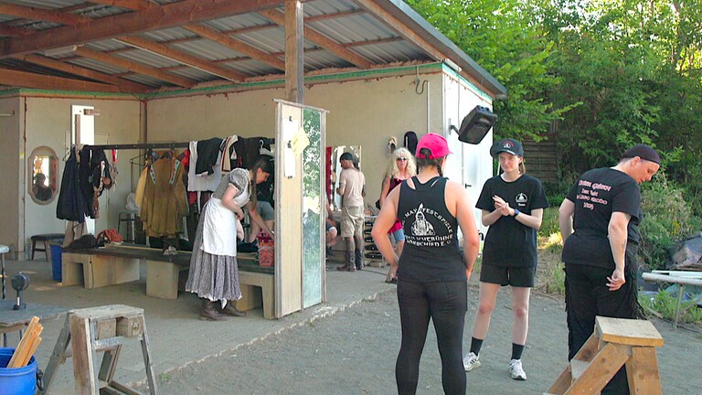 Backstage-Bereich der Freilichtbühne