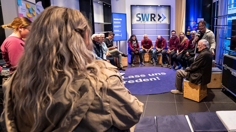 SWR PopUp Studio in der Innenstadt von Schwäbisch Gmünd.