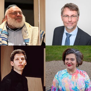 Walter Rothschild (oben links), Egbert Ballhorn (oben rechts), Yuval Weinberg (unten links), Nora Gomringer (unten rechts)