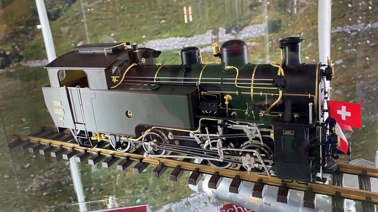 Firma LGB: Sehr beeindruckend ist diese Zahnradlokomotive von LGB. Es ist die HG44. 