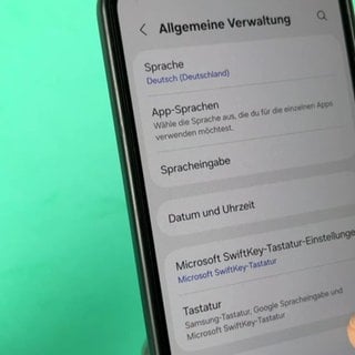Einstellungen eines Smartphones