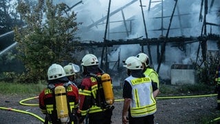 Ein Strohballenlager bei Baumholder ist komplett abgebrannt.