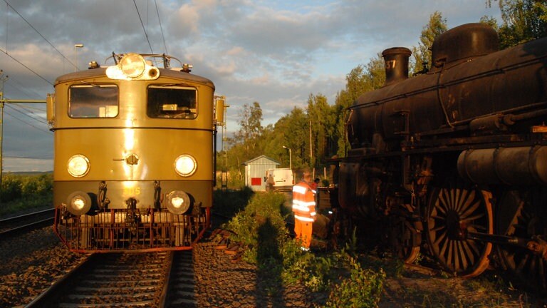Bergung der Loks in Sandträsk