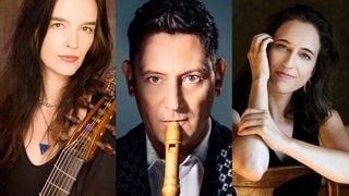 Maurice Steger (Blockflöte), Céline Pasche (Barockharfe und Blockflöte) & Hille Perl (Viola da gamba)