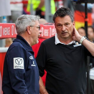 Mainz-05-Boss Christian Heidel schmiedet gemeinsam mit Trainer Urs Fischer schon wieder Pläne für die kommende Saison.