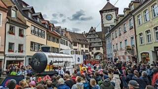 Fastnachtsgedränge in Freiburg