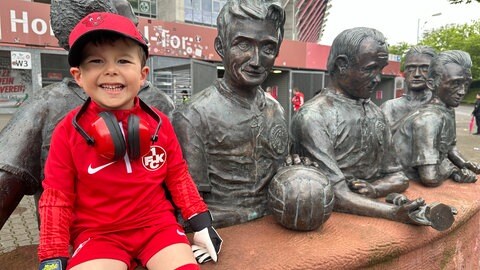 Der fünfjährige Ben ist großer FCK und Fritz Walter-Fan. Ihm hat die Tour gut gefallen.