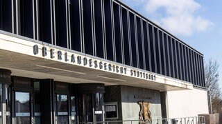 Neues Sitzungssaalgebäude des Oberlandesgericht OLG in Stuttgart-Stammheim