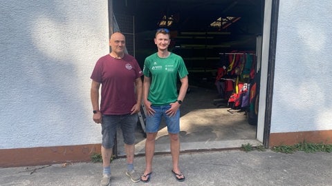 Thomas Federmann vom Kanuclub Maxau betreut die inklusive Kanusportgruppe, mit denen er gerade nicht trainieren kann, Jugend-und Rennsportwart von den Rheinbrüdern berichtet auch bei Ihnen müssen die Freizeitsportler auf dem Trocken üben. 