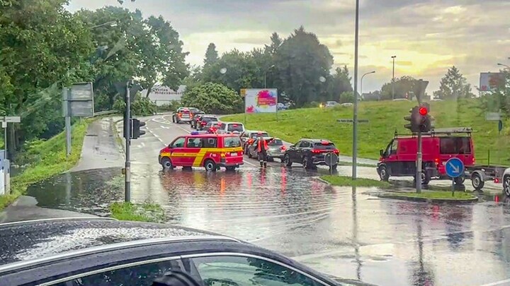 Leichtes Hochwasser bei Offenburg