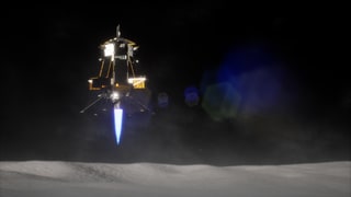 An der Spitze einer Falcon-9-Rakete startet eine Sonde der NASA in Richtung Mond aufbrechen und soll dort landen. Gebaut hat die Sonde "IM1" das US-amerikanische Raumfahrtunternehmen Intuitive Machines.