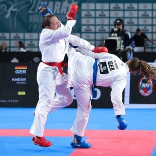 Johanna Kneer hat zum Abschluss eines für sie phänomenalen Jahres die Goldmedaille bei den Karate-Einzel-Weltmeisterschaften.