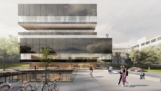Der Entwurf für einen Neubau an der Uni Konstanz. Das "Forum Konstanz" soll das Tor zur Universität werden, so die Verantwortlichen der Hochschule.