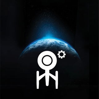 Icon Raumschiff | Blick auf den blauen Planeten Erde