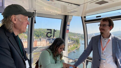 Die IHK Koblenz hat in der Seilbahn ein Speed-Dating für Unternehmer und potentielle Unternehmensnachfolger organisiert.