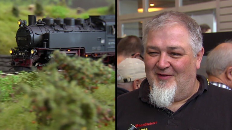 Jens Petermann stellt die Anlage der „De Bimmlbahner“ aus dem Erzgebirge vor.