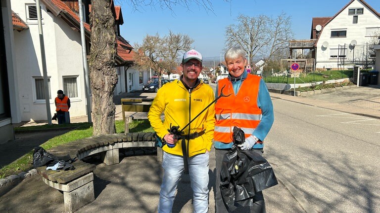 Die SWR1 Dreck weg-Woche 2026 ist zum Müllsammeln in Aichelberg im Landkreis Göppingen.