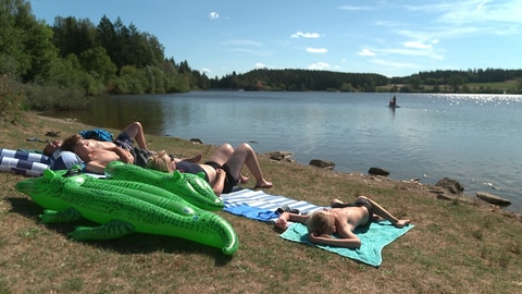 Sonnen am Kirnbergsee.