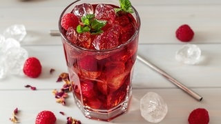 Cocktail mit Himbeeren
