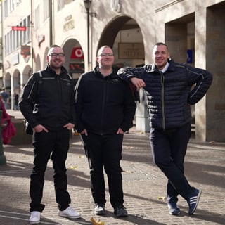 Daniel und marco Rungenhagen mit Mathias Tobola in Freiburg.