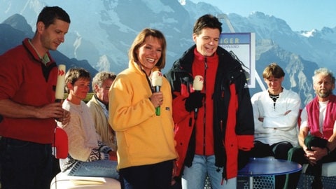 Liveübertragung der Durchsteigung der Eiger-Nordwand mit den Moderatoren Evelin König und Michael Wirbitzky