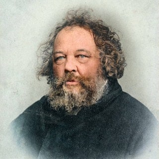 Michail Bakunin (1814 - 1876), russischer Revolutionär und Philosoph, gilt als einer der wichtigsten Vordenker des Anarchismus (Porträt um 1860)
